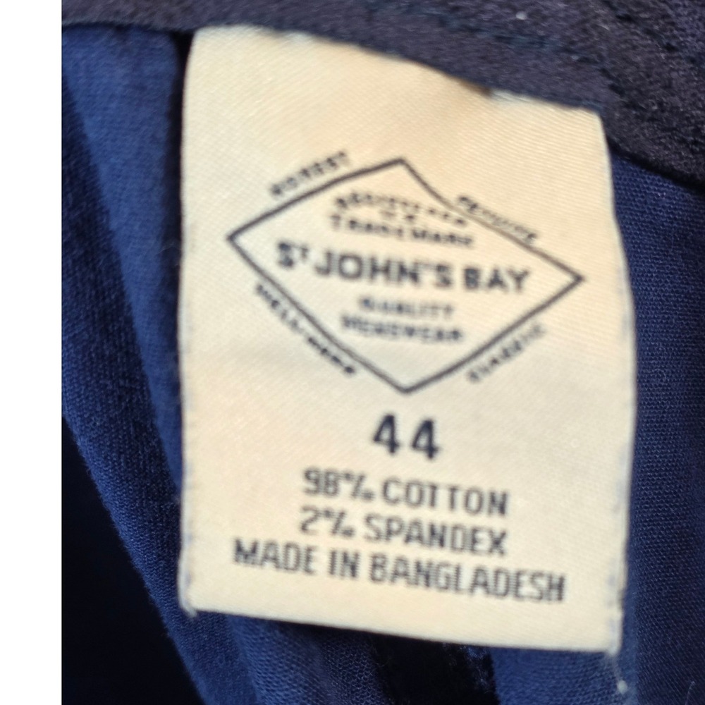 St John's Bay Cargo Shorts Big Mens Plus Size 44 Blue‎ Comfort Stretch Waist - Picture 4 of 16